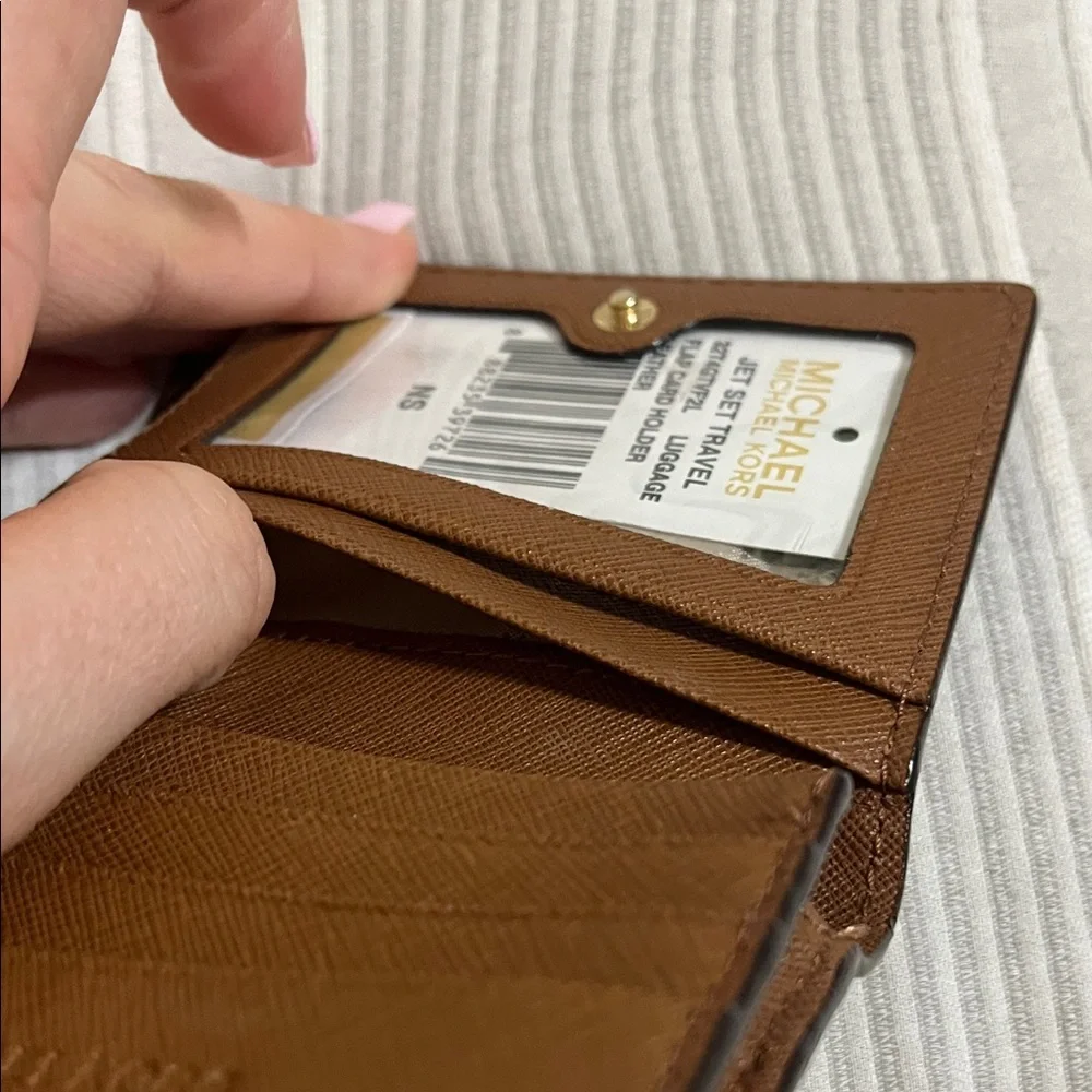 Michael Kors Tan Leather Card Holder